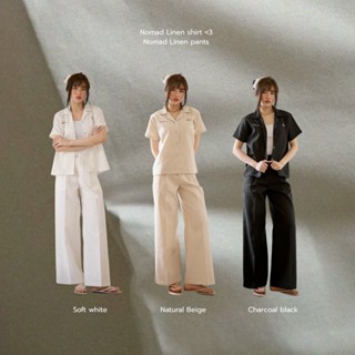 Roomry.n - Nomad Linen pants  กางเกงขายาวทรงขากระบอก เอวสูง