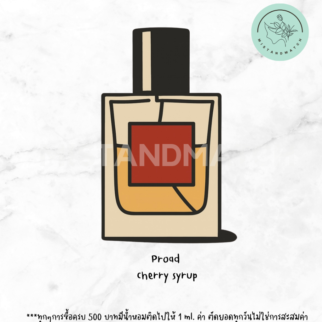 (น้ำหอมแท้แบบหัวสเปรย์) Cherry syrup & Mith Mystery for him