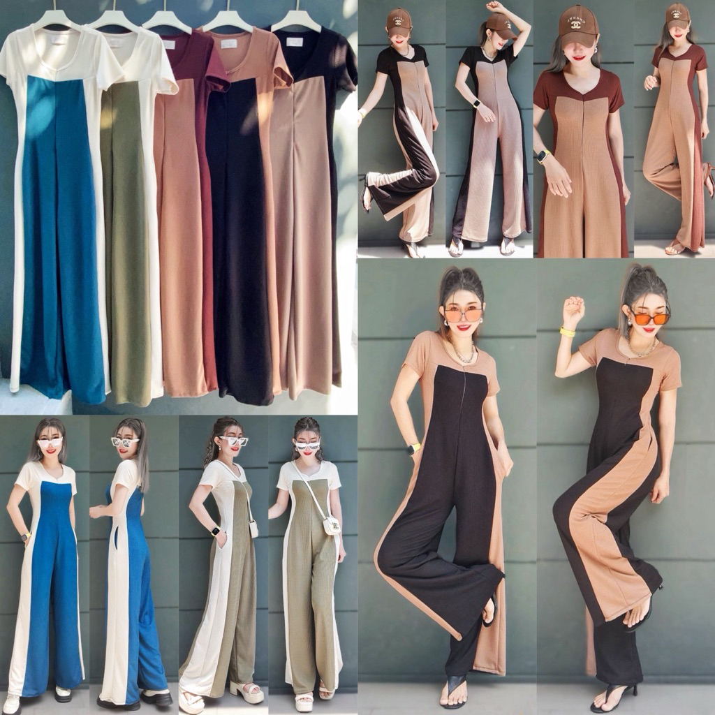 LILY จั๊มสูทกางเกงขายาว/ขาสั้น  จั๊มสูทสายเดี่ยว ผ้ายืดหยุ่นใส่สบาย ตัวเดียวสวยจบ หยิบใส่ได้บ่อยๆเลยค่า