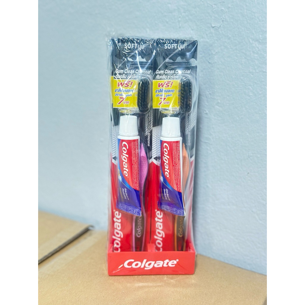 เซ็ตแปรงสีฟัน Gum clean charcoal(คละสี)+ยาสีฟัน20ก. คอลเกต แปรงสีฟัน กัมคลีน ชาร์โคล ราคา ถูกที่สุด ดีลบีเคเค แกลเลอรีภาพที่ 7