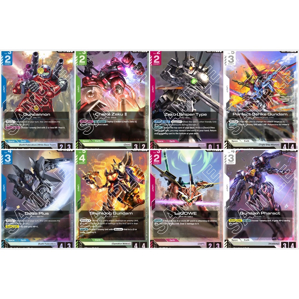การ์ดระดับ R Gundam Card Game [ENG]  ของแท้ จากชุด Newtype Rising ภาษาอังกฤษเลือกแบบ Gundam GCG