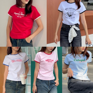 myyoungs - Ringer Tee เสื้อยืดวินเทจ คอกลม