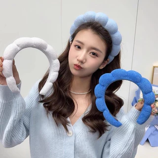 ☁️พร้อมส่งจากไทย☁️AA-01ที่คาดผมฟองน้ำนุ่มๆขนาดใหญ่ ที่คาดผมปุยเมฆ ที่คาดผมสไตล์เกาหลี