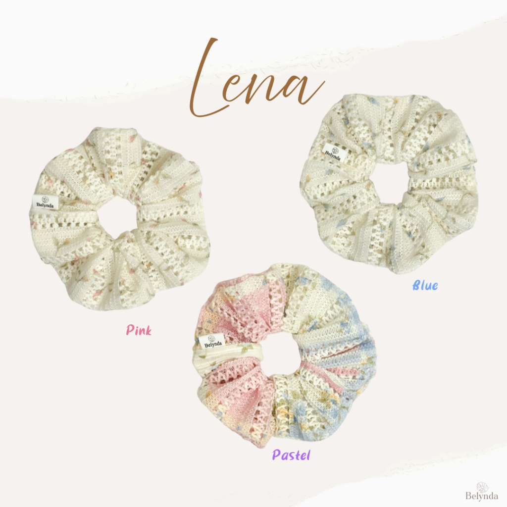 Belynda ♥ Scrunchies ♥ Lena ♥  ยางรัดผม โดนัท ผ้าลูกไม้ หวานละมุน