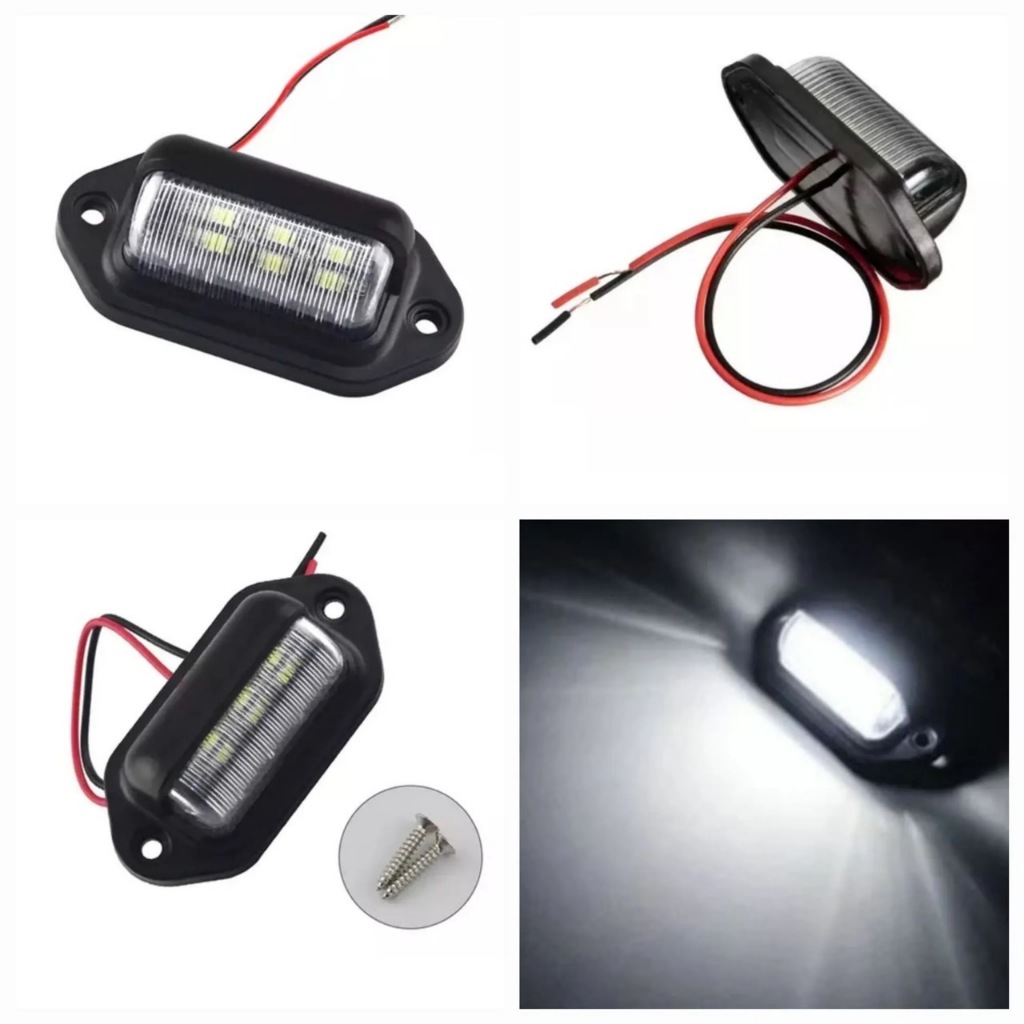 fd_24hr   ไฟส่องป้ายทะเบียนรถยนต์ ( สีขาว ) LED 12-24V หลอดไฟ 6 ชิป ติดตั้งง่าย พร้อมส่ง
