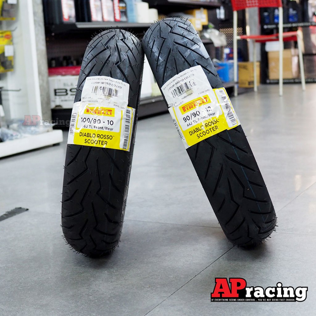 Pirelli Rosso Scooter Lead 1คู่  90/90-12 ปี25 100/90-10 ปี25 ยาง พีรารี่ รอสโซ่ ยางรถมอเตอไซค์ Honda Lead 1คู่