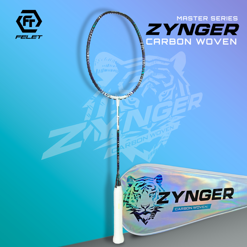 ไม้แบดมินตัน FELETรุ่น CARBON WOVEN ZYNGER (4U) แถม เอ็น+กริป+ซองเฉพาะรุ่น