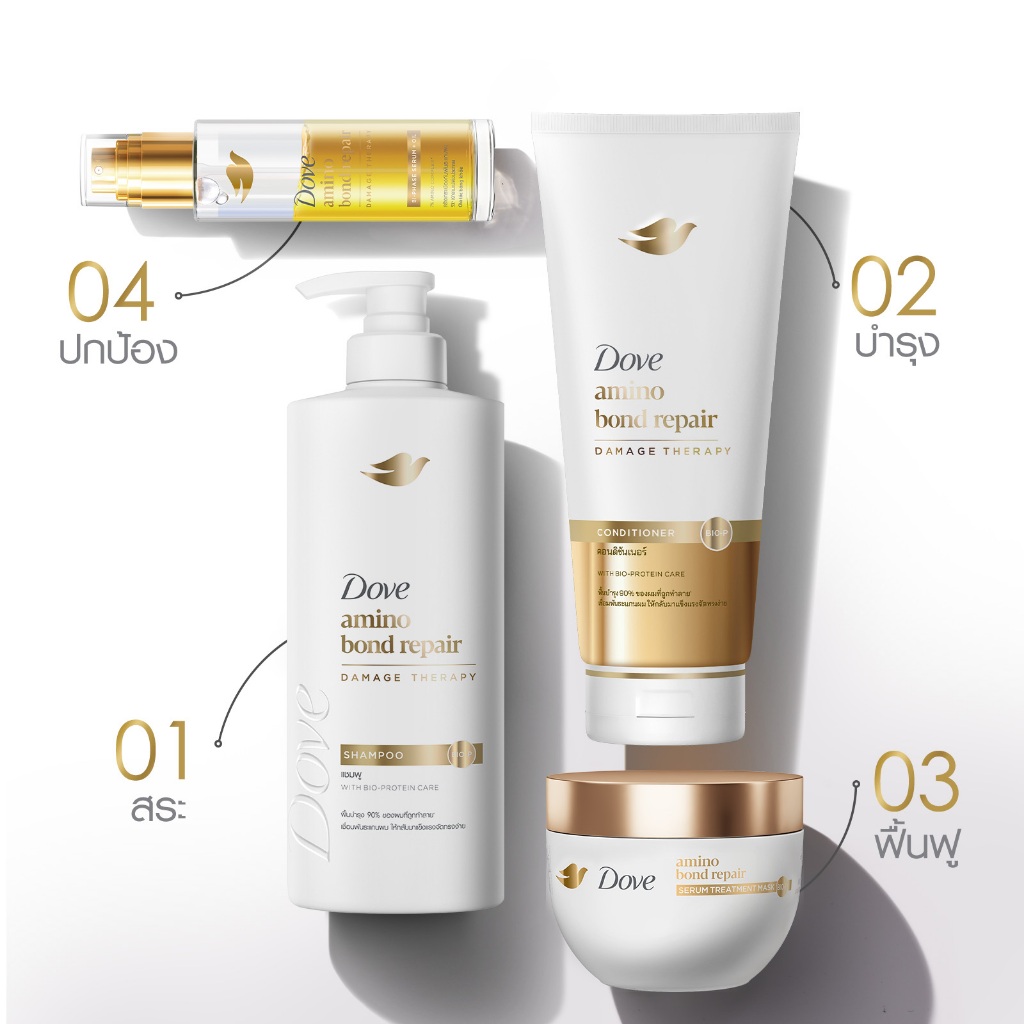 [เซตดูแล 3 ขั้นตอน] โดฟ แชมพู + ครีมนวด + เซรั่ม (เลือกสูตรด้านใน) - รูปที่ 6