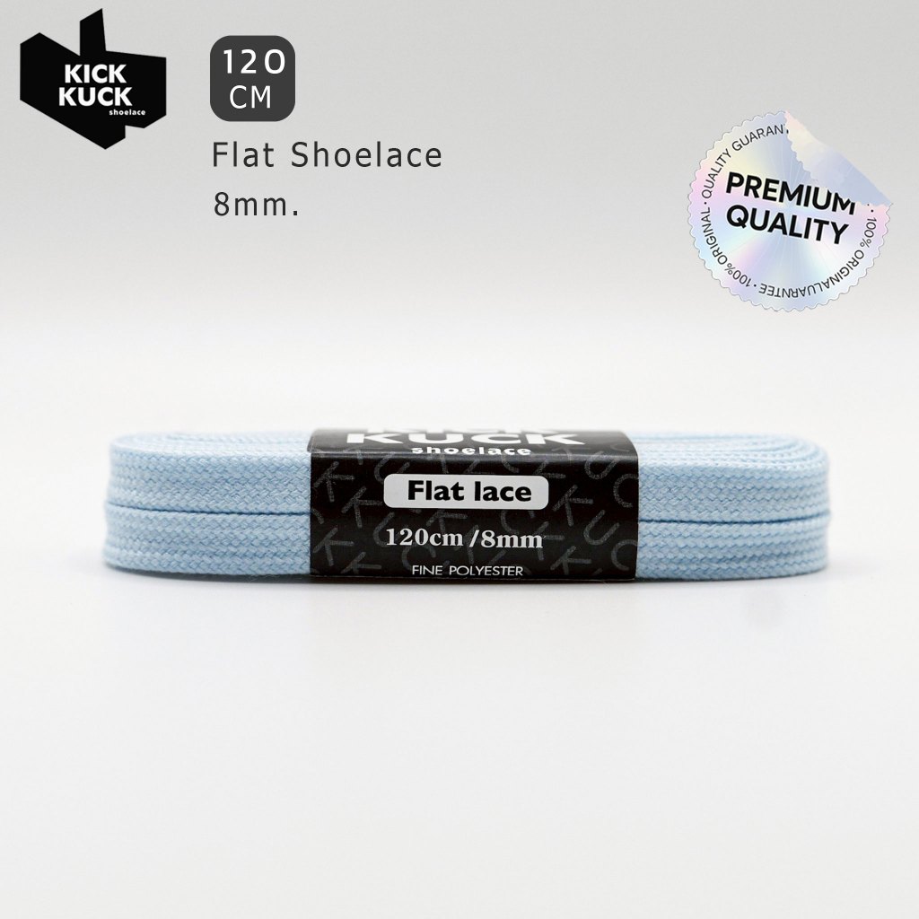 (หนา2ชั้น พรีเมี่ยม เพิ่มสีใหม่32สี) (KICKKUCK) เชือกรองเท้า (คิกคัก) (ทรงแบน) 120 cm. รองเท้ากีฬาและลำลอง มาตรฐานส่งออก รูปที่ 5