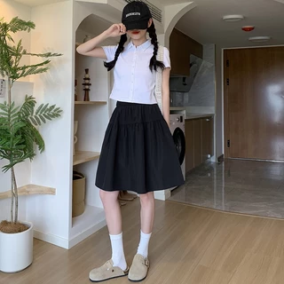 กระโปรงบาน เอวสูง เก็บพุง สวยน่ารัก Skirt ไซส์ใหญ่