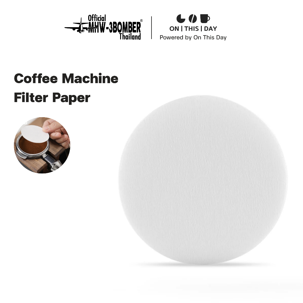 MHW-3BOMBER Coffee Machine Paper Filter กระดาษกรองกาแฟทรงกลม ใช้ได้กับ Moka Pot / Cold Brew