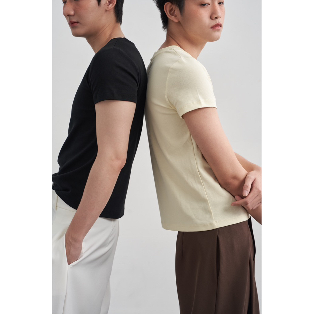 Dude Baby Tee เสื้อยืดทรงสั้นรัดรูปพอดีตัว A1 - รูปที่ 2