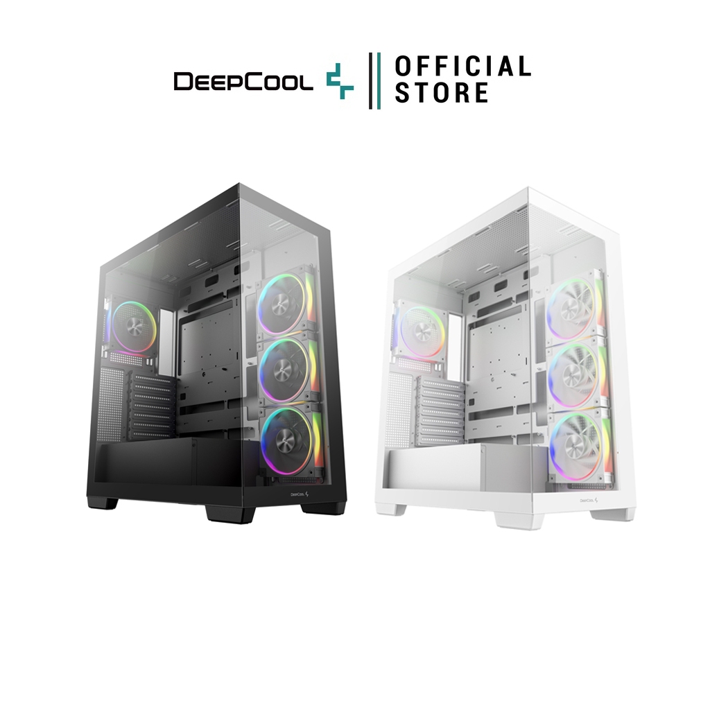 DEEPCOOL - PC CASE ATX CG580 4F V2 BLACK & WHITE รับประกัน 1 ปี