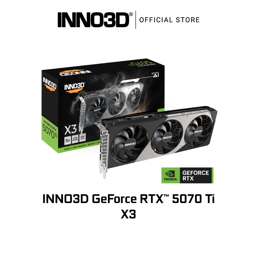 VGA INNO3D RTX 5070 TI X3 16GB GDDR7 3XDP-HDMI : N507T3-16D7-176068N