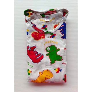 ชุดนอนเด็กชาย ไซส์ 10-12 แขนยาว ขายาว ผ้ายืด แบบคอกลม กระดุม…