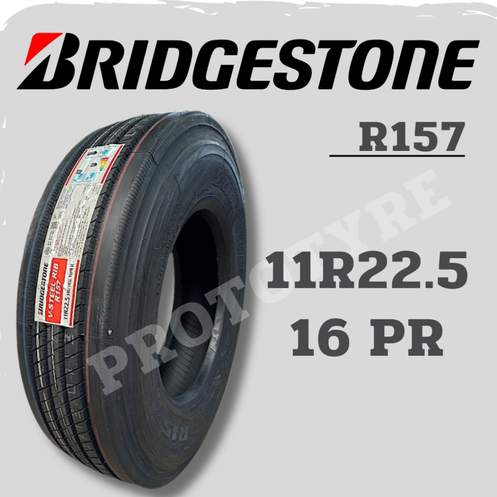 ยางรถบรรทุกเรเดียล 11R22.5 16PR ยี่ห้อ Bridgestone รุ่น R157