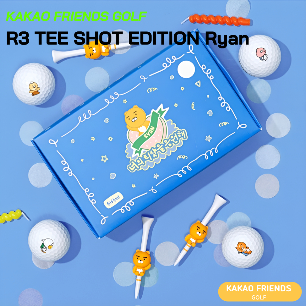 [🚚จัดส่งไว] KAKAO FRIEND GOLF R3 Golf Ball Tee shot edition