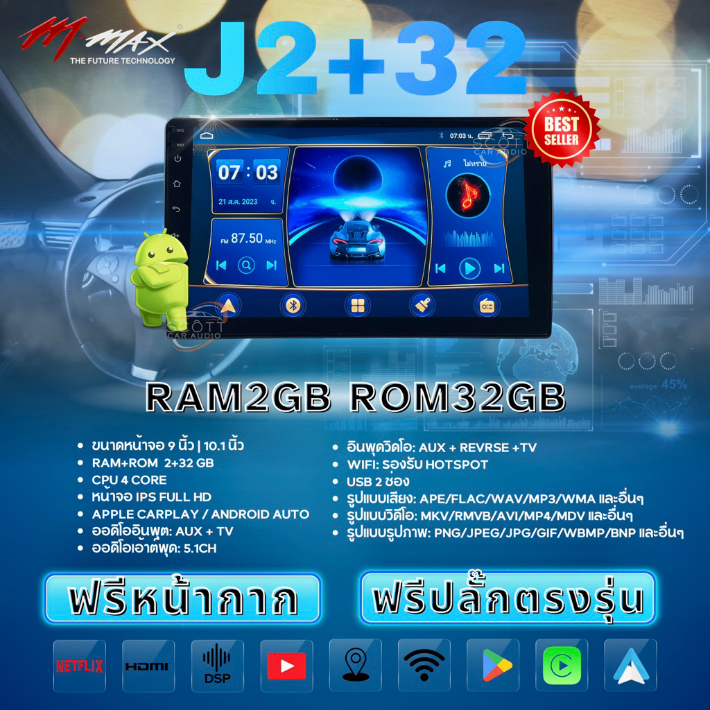 📍โปรแรง! 1 แถม 2จัดเต็ม📍 ชุดจอ ANDROID ติดรถยนต์ J2+32 จำนวนจำกัด❗️