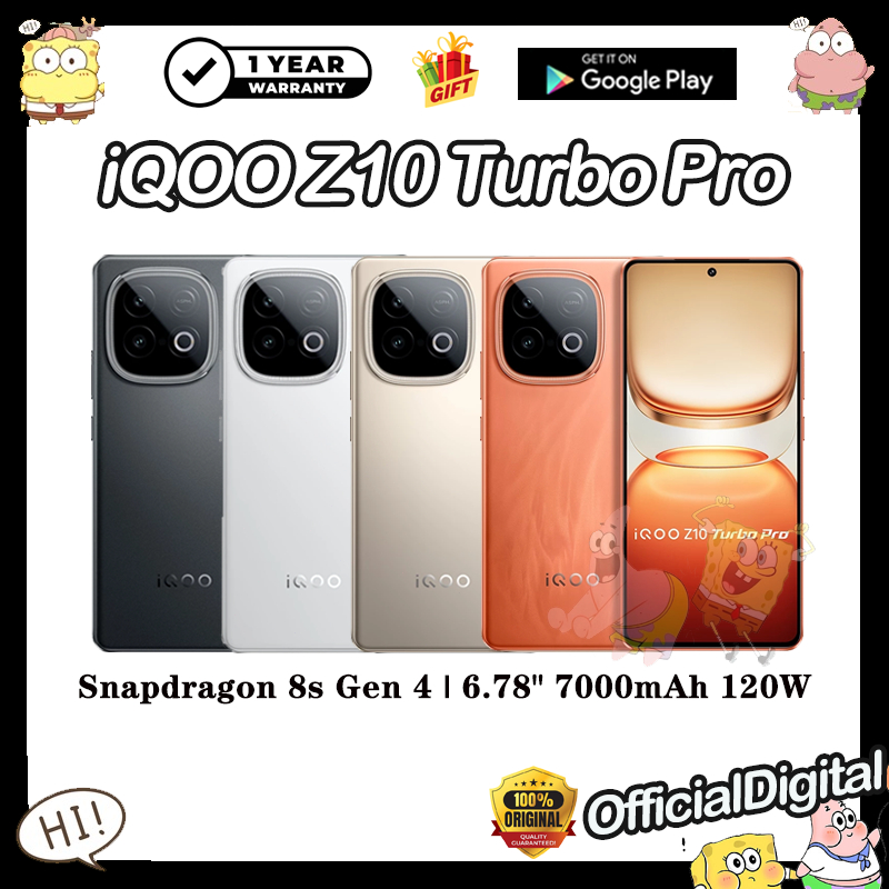 VIVO iQOO Z10 Turbo Pro Snapdragon 8s Gen 4 6.78" 7000mAh 120W iQOO Z10 Turbo Pro | สนับสนุนไทยและ Google iQOO Phone