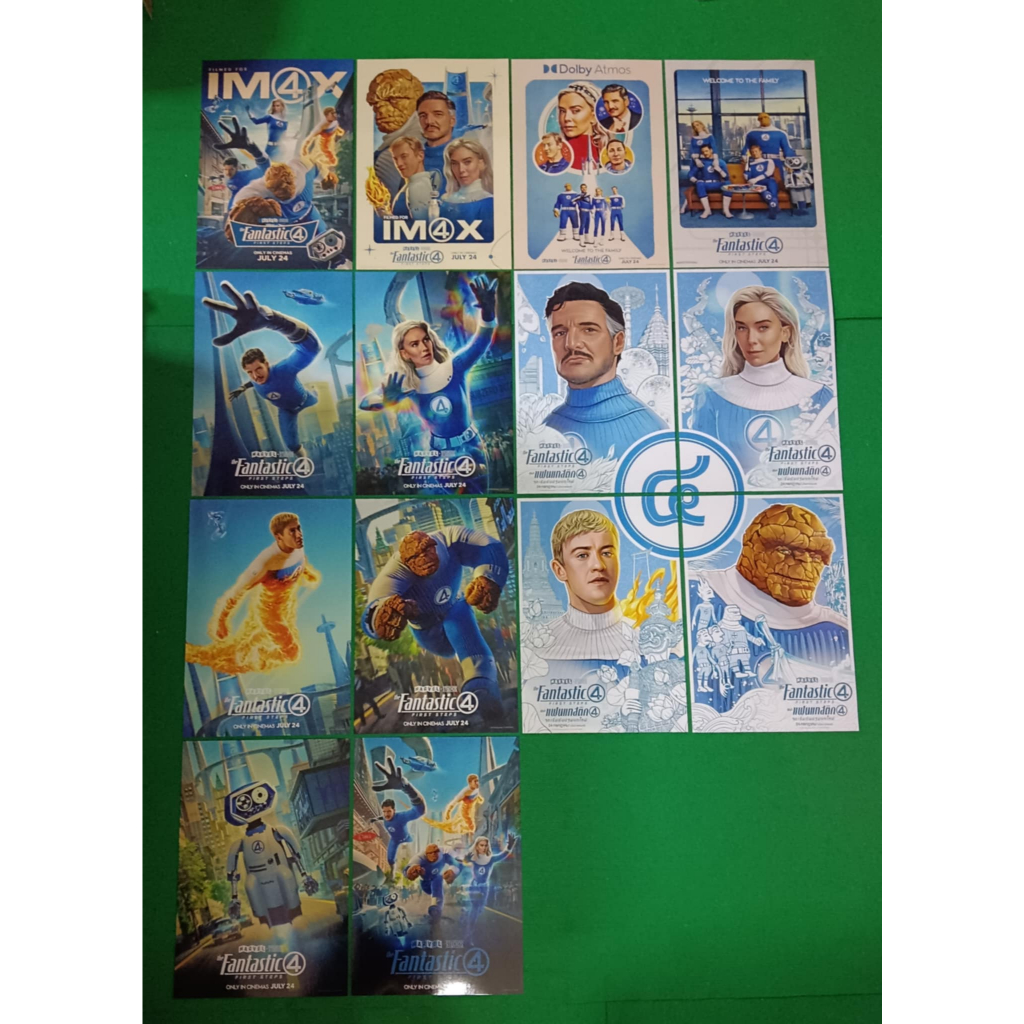F4 แฟนทาสติก4 โปสเตอร์ 13x19นิ้ว ชุดพิเศษ5ลายและลายอื่นๆรวม14ลาย จากโรงหนังเมเจอร์และSF  น่าเก็บสะสม