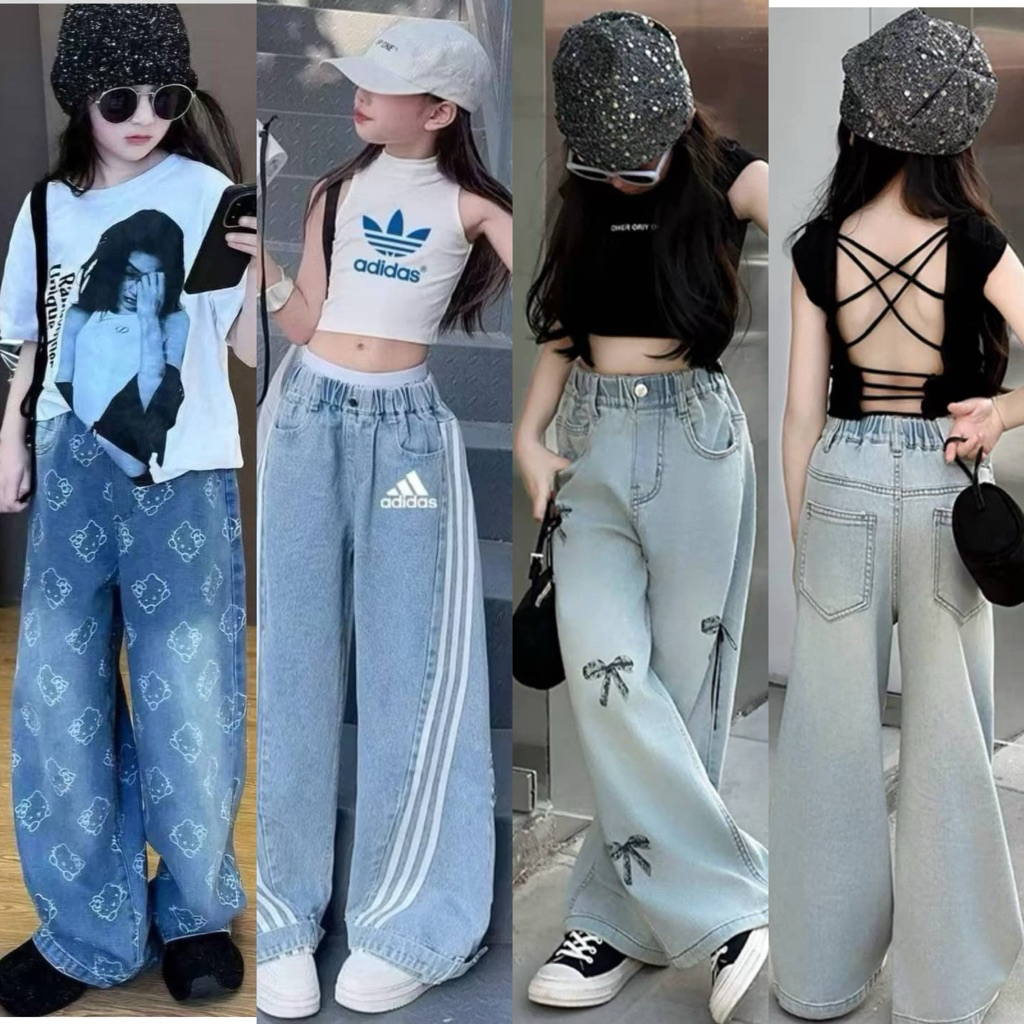 งานป้ายแฟชั่นเด็กผู้หญิง ชุดเข้าเซท 2 ชิ้น เสื้อ กางเกง งานป้ายผ้าดี