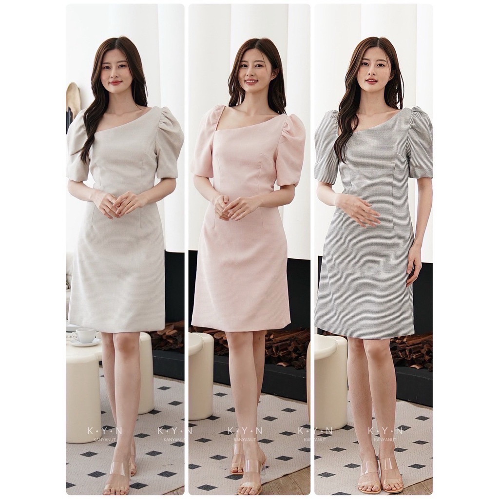 K•Y•N เดรสทำงานออกงานงานป้าย KYN 046