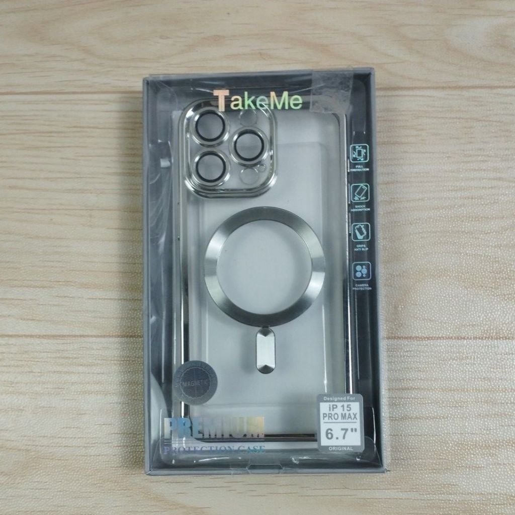เคสมือถือเคสแม่เหล็กกากเพชรiPhone 15 pro max6.7"มือสองสภาพดีของใหม่ยังไม่ได้ใช้งาน