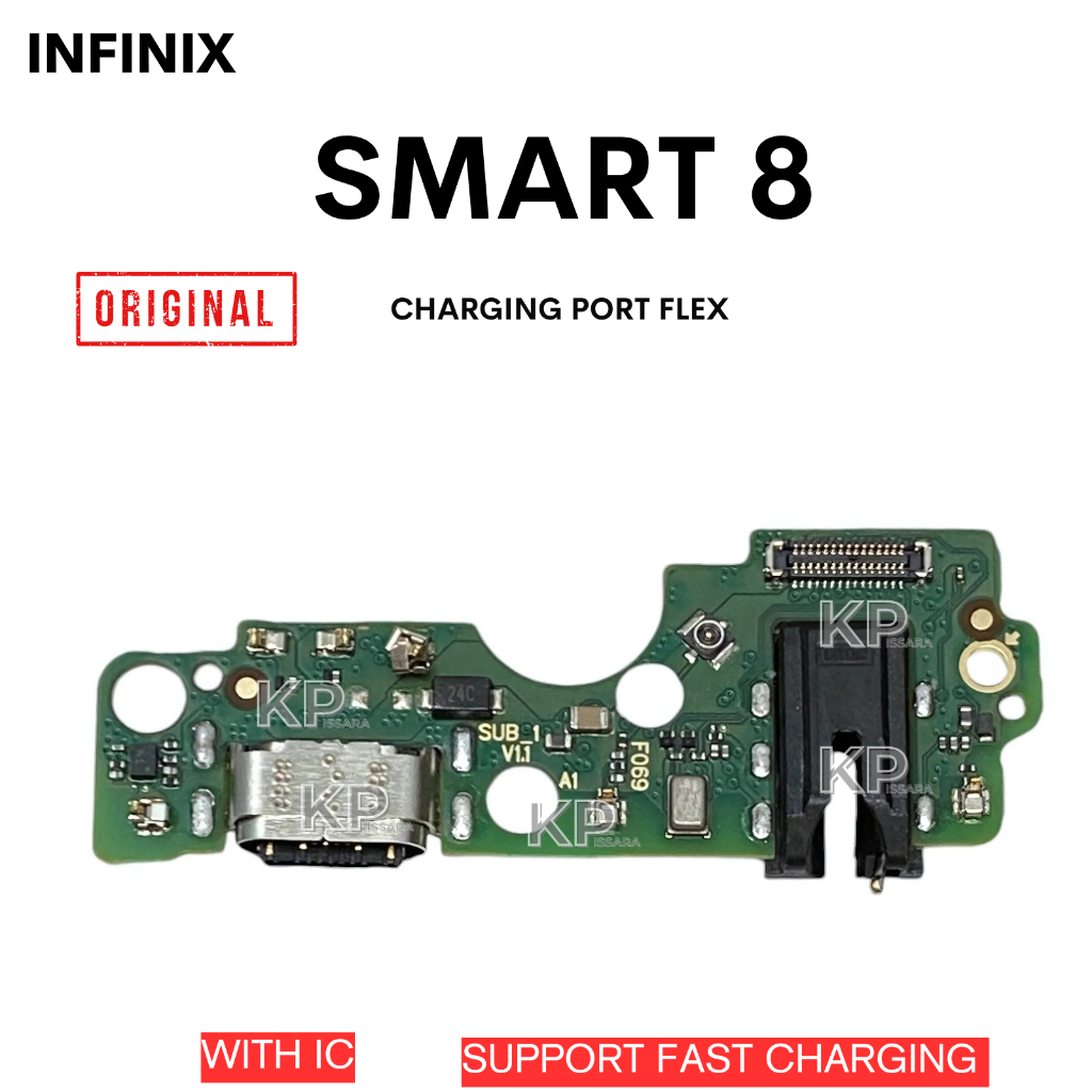 บอร์ดชาร์จแท้ Infinix Smart 8 ตูดชาร์จ แพรไมค์ สมอลทอล์ก อะไหล่มือถือ ของแท้ รองรับชาร์จไว Fast Charging พร้อมส่ง