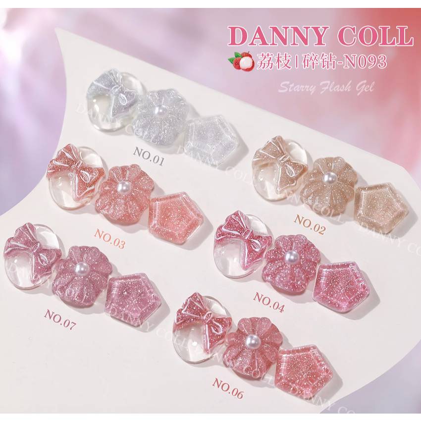 สีเจลแฟลช Danny coll รุ่น N093 ยกเซต 8 สี สีแฟลช สีเจลกลิตเตอร์ แถมชาร์ตสี ราคา ถูกที่สุด ดีลบีเคเค แกลเลอรีภาพที่ 7