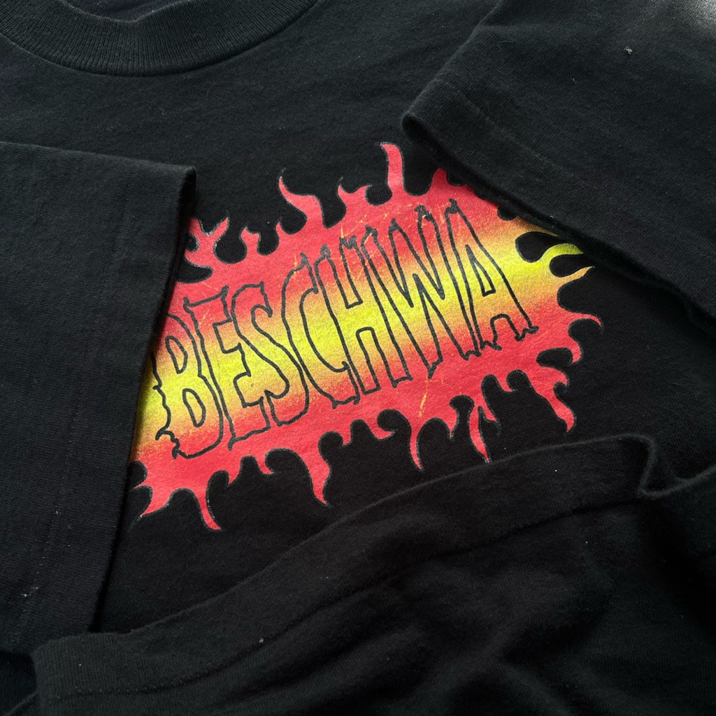 Vintage BESCHWA 90er (Sz M) Jahre Streetwear Hemd.👽