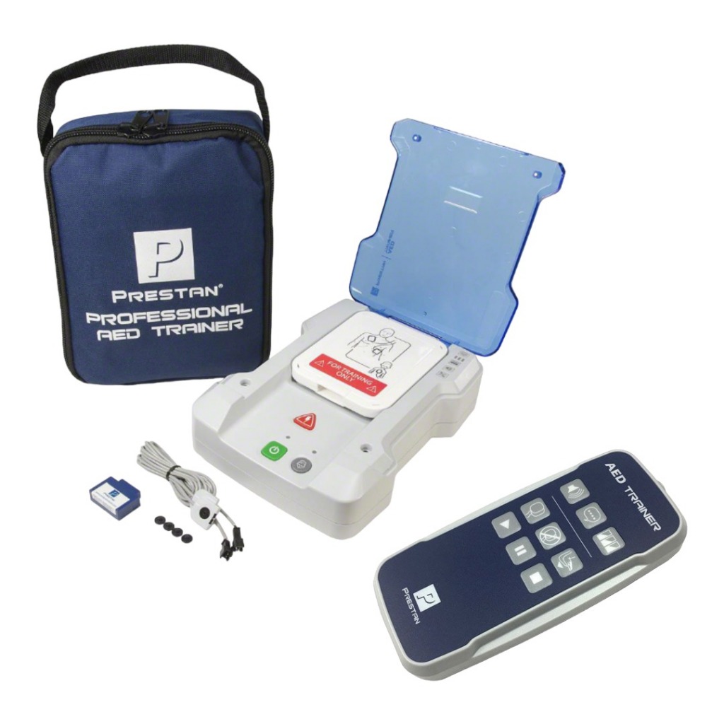 PRESTAN Professional AED Trainer PLUS เครื่อง aed สำหรับฝึกสอน  มีรีโมทสั่งการ  ระบบ 2 ภาษา ไทยและอั