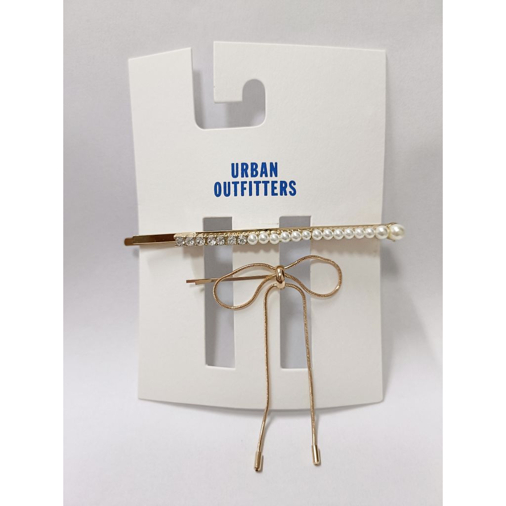 กิ๊บติดผมลายโบว์สีทอง2ชิ้น URBAN OUTFITTERS