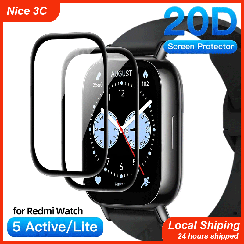 ฟิล์มกันรอยหน้าจอ 20D สำหรับ Xiaomi Redmi Watch 5 Active / Lite ฟิล์มป้องกันรอยขีดข่วน ครอบคลุมเต็มจอ ฟิล์มป้องกันระดับ