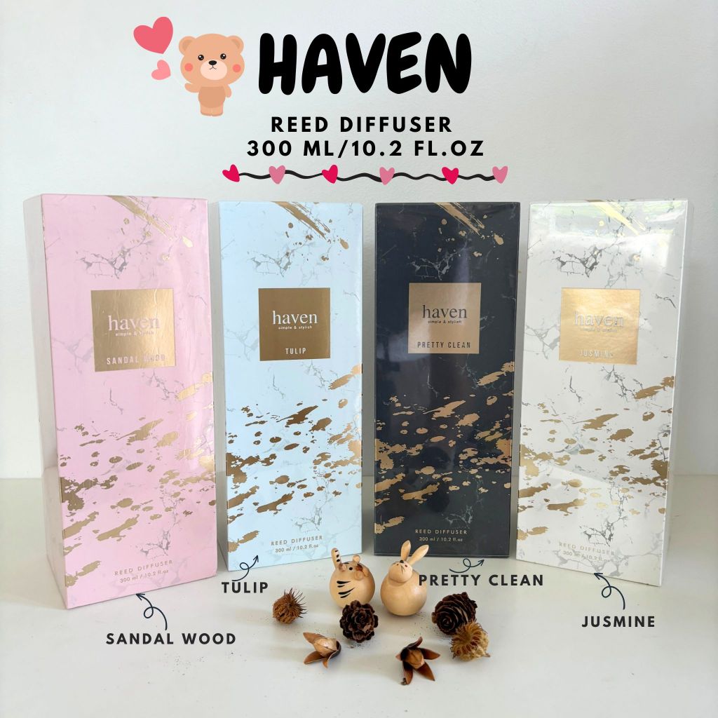 🍀HAVEN Reed Diffuser  ขนาด 300 ml/10.2 fl.oz Set ก้านไม้หอมปรับอากาศ HAVEN แท้💯 รุ่น CHRYSES