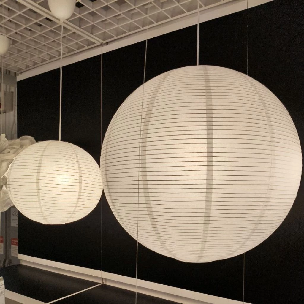 IKEAshopping IKEA GULLSUDARE กุลซูดาเร โป๊ะโคม ไม่มีสายไม่มีหลอดให้นะครับ แขวนเพดาน, ขาว/ผลิตด้วยมือ, 45 ซม.