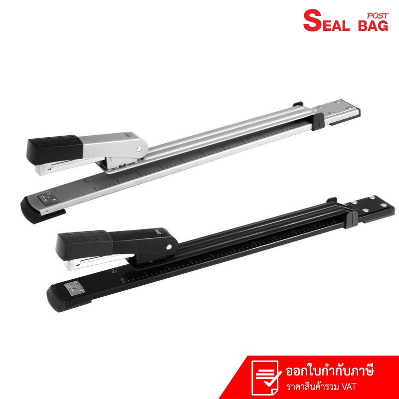 แม็กเย็บกระดาษ เครื่องเย็บกระดาษกลางเล่ม Deli เครื่องเย็บกระดาษ ตัวยาว เย็บกลางหน้ากระดาษ เย็บมุงหลังคา ของแท้ 100%