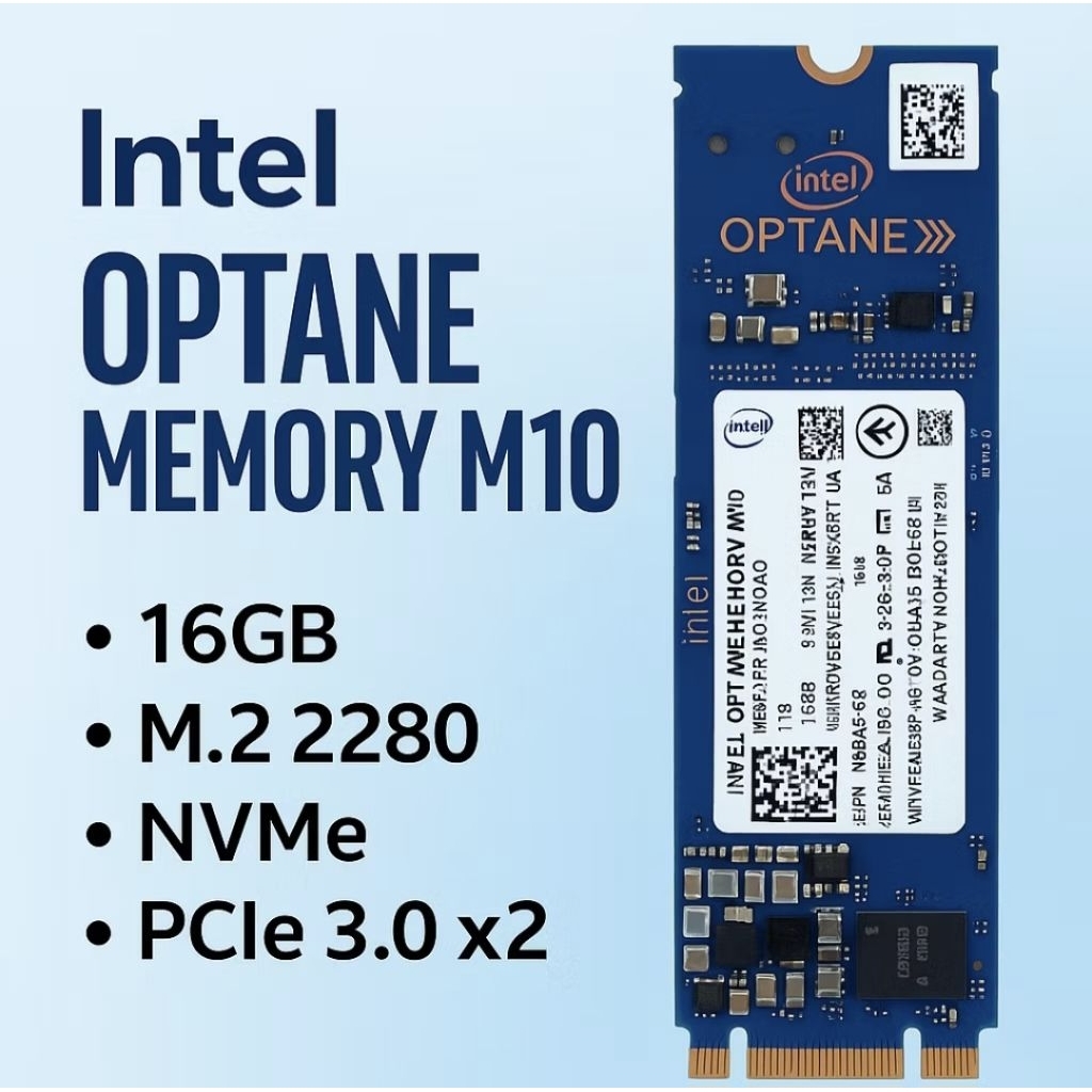 Intel Optane Memory M10 รุ่น MEMPEK1J016GAD ความจุ 16GB แบบ M.2 2280 NVMe PCIe 3.0 x2