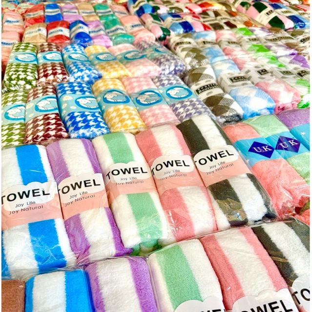 ยกลัง ผ้าเช็ดผม แพ็ค 6 ผืน รุ่นหนาขอบหยัก (ขายส่งราคาโรงงาน)