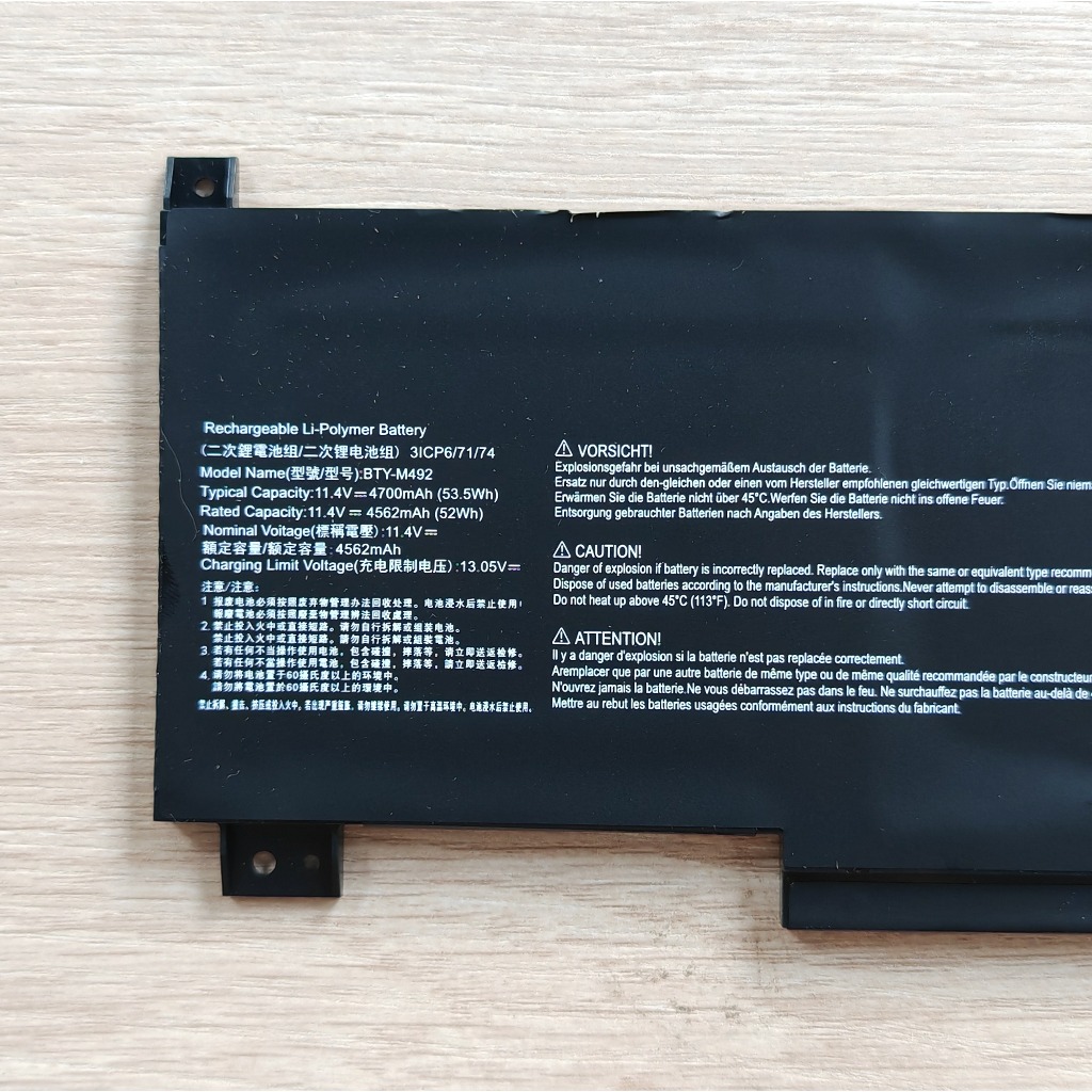 แบตเตอรี่ MSI BTY-M492 สำหรับ MSI Sword 15 A11U Katana GF66 GF76 12Ux Pulse GL66 GL76 12Ux GL66 ราคา ถูกที่สุด ดีลบีเคเค แกลเลอรีภาพที่ 2