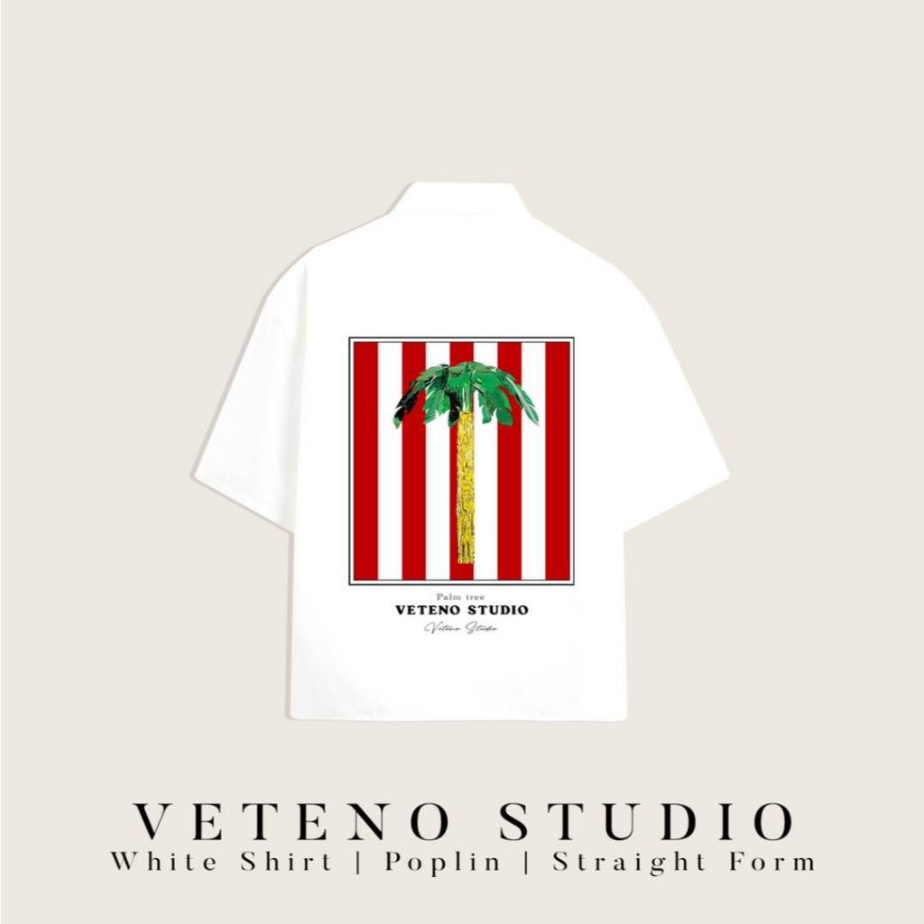 Palm Tree Pattern Printed Shirt