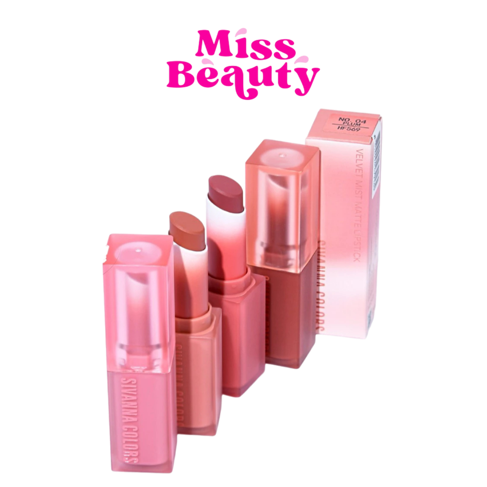 HF569 Sivanna Colors Velvet Mist Matte Lipstick ซีเวนน่า คัลเลอร์ส เวลเวท มิสต์ แมทท์ ลิปสติก 3.6 กร