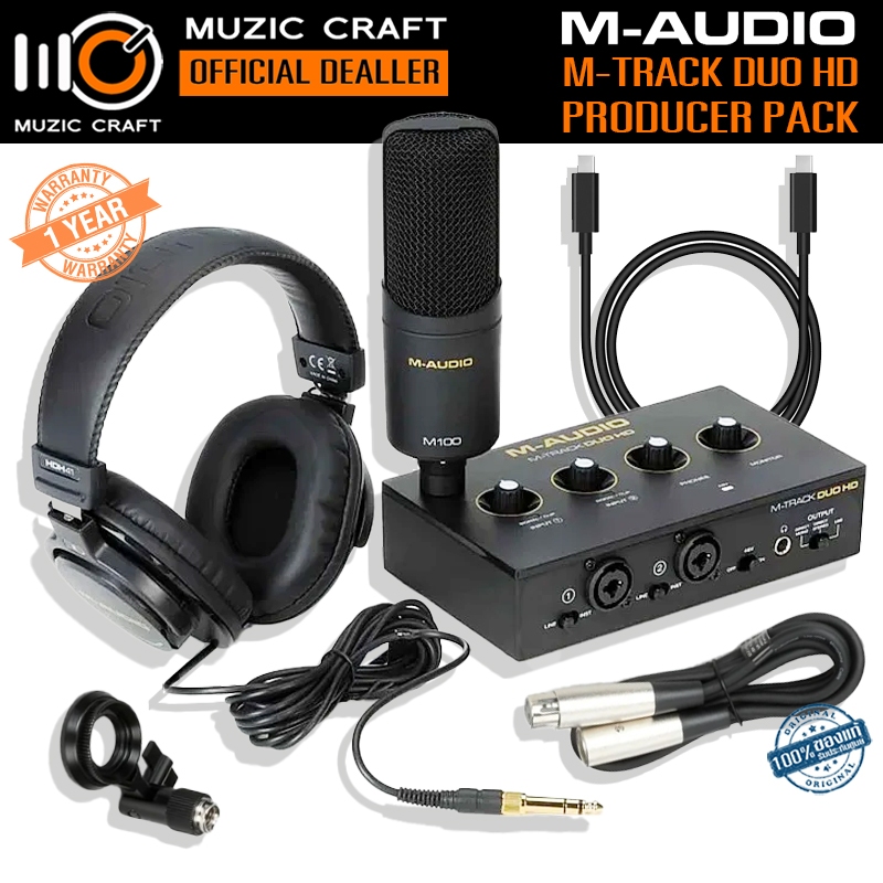 M-Audio M-Track Duo HD Producer Pack *ของแท้รับประกัน 1ปี* USB-C Audio Interface, ออดิโออินเตอร์เฟส