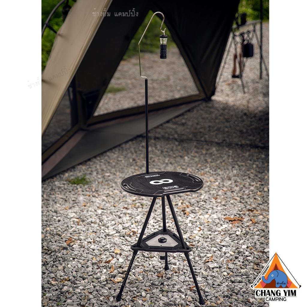 KOOTIL โต๊ะกลมแคมป์ปิ้ง ท็อปไม้แท้ ขาปรับความสูงได้ พร้อมกระเป๋าจัดเก็บอย่างดี - รูปที่ 2