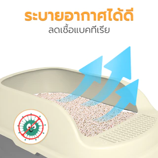 กระบะทรายแมว ห้องน้ำแมว รุ่นขอบสูง ระบายอากาศได้ ง่ายต่อการประกอบ แข็งแรง สำหรับสัตว์เลี้ยง