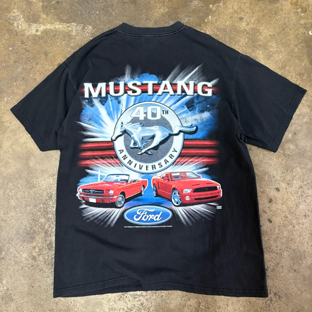 เสื้อมือสอง ลายหน้าหลัง Mustang 40th Anniversary