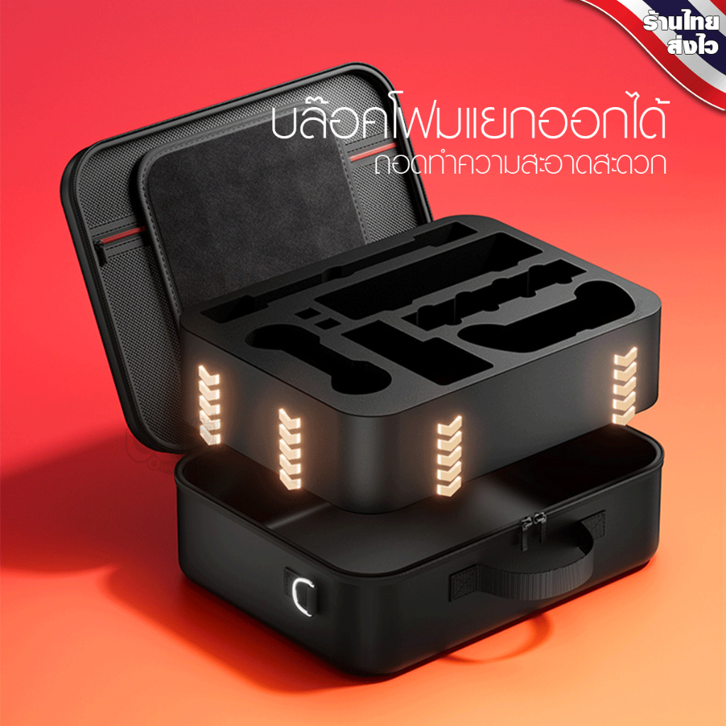 Nintendo Switch 2 กระเป๋าเก็บเครื่องเล่นเกม กระเป๋าเก็บของเปลือกแข็งขนาดใหญ่ กระเป๋าคาดไหล่สำหรับเครื่อง Switch 2 - รูปที่ 3