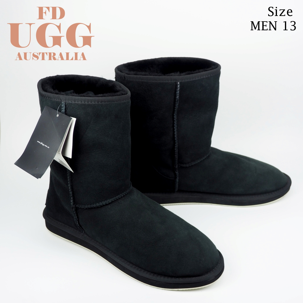 รองเท้าบูทหนังแกะ FD UGG Australia Medium Boots สีดำ เบอร์ MEN 13