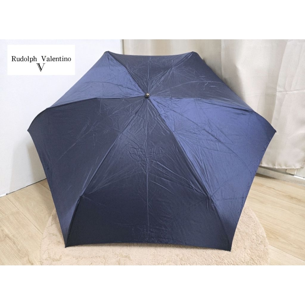 ร่มคัดโกดังญี่ปุ่น แบรนด์ RUDOLPH VALENTINO จาก 🇮🇹 สีกรมเข้ม ไม่ตำหนิ