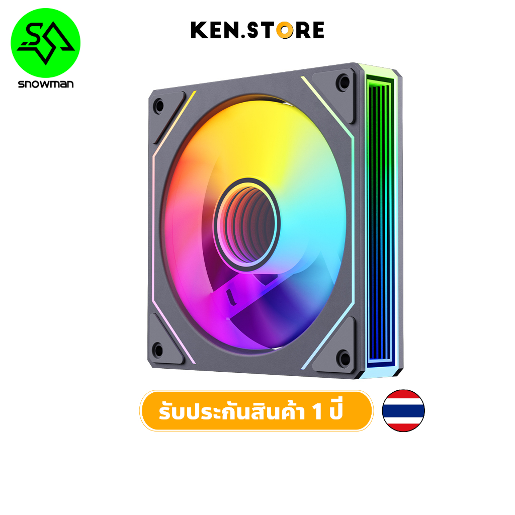พัดลมคอม รุ่น Snowman LK-120 PWM ARGB 12CM Cooling Fan