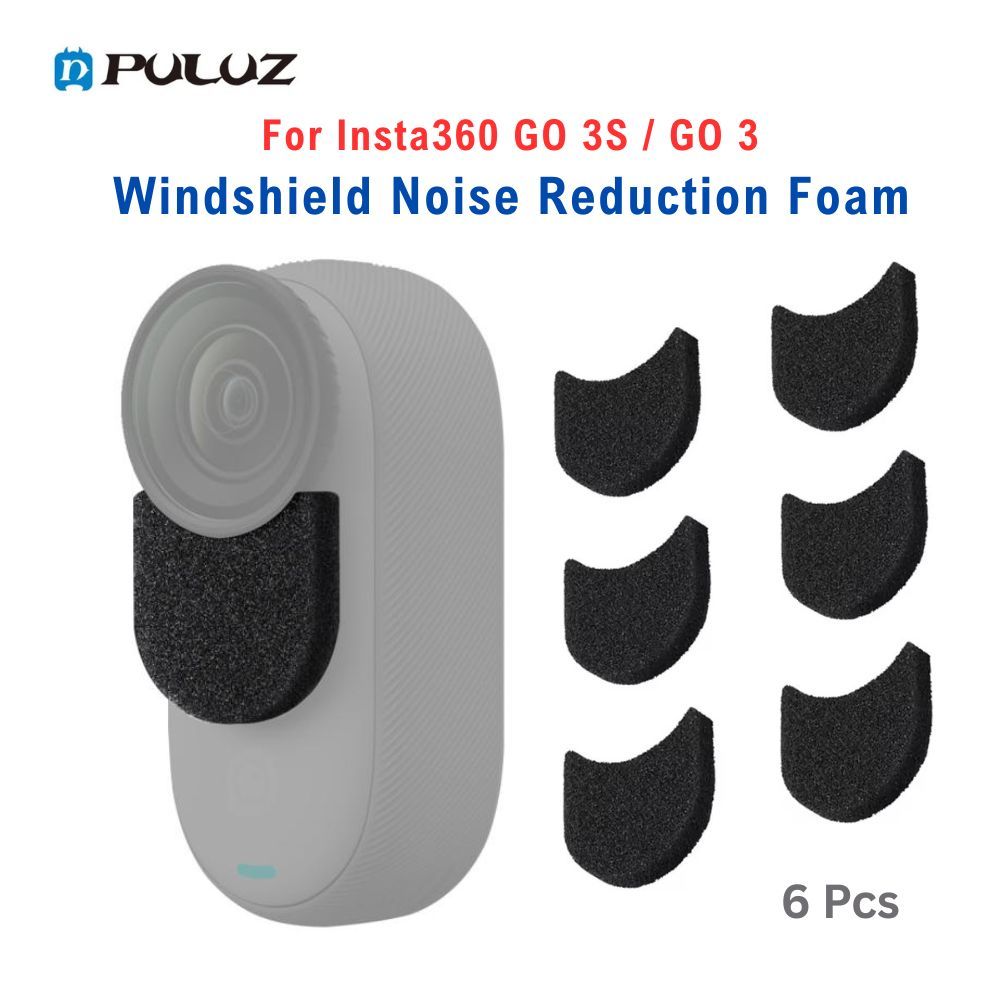 For Insta360 GO 3S / GO 3 PULUZ 6pcs Windshield Noise Reduction Foam Gaskets  ฟองน้ำกันลม 6 ชิ้น